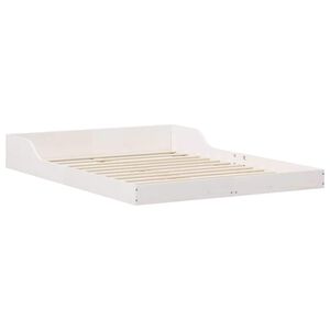 vidaXL Bed Frame White 120 x 190 cm Solid Pine Wood