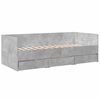 vidaXL Daybed with Drawers without Mattress Concrete Grey 90x190 cm Single