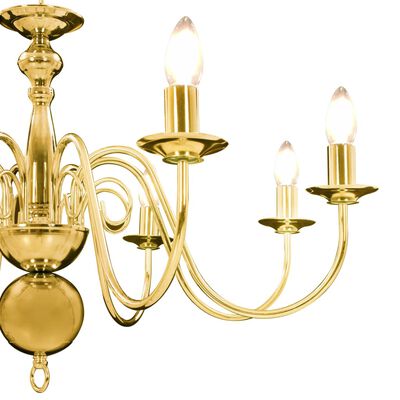 vidaXL Chandelier Golden 8 x E14 Bulbs