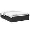 vidaXL Bed Frame without Mattress Black 140x200 cm