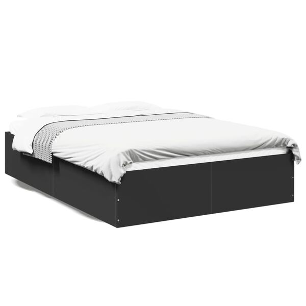 vidaXL Bed Frame without Mattress Black 140x200 cm