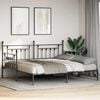 vidaXL Daybed Frame with Headboard Black 100 x 190 cm Steel