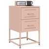 vidaXL Bedside Cabinets 2 pcs Pink 36x39x60.5 cm Steel