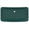 vidaXL Luxury Basin Rectangular Matt Dark Green 71x38 cm Ceramic