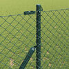vidaXL Fence Post Green 10 x 1.5 m (40 x 40 mm mesh) Steel and PVC