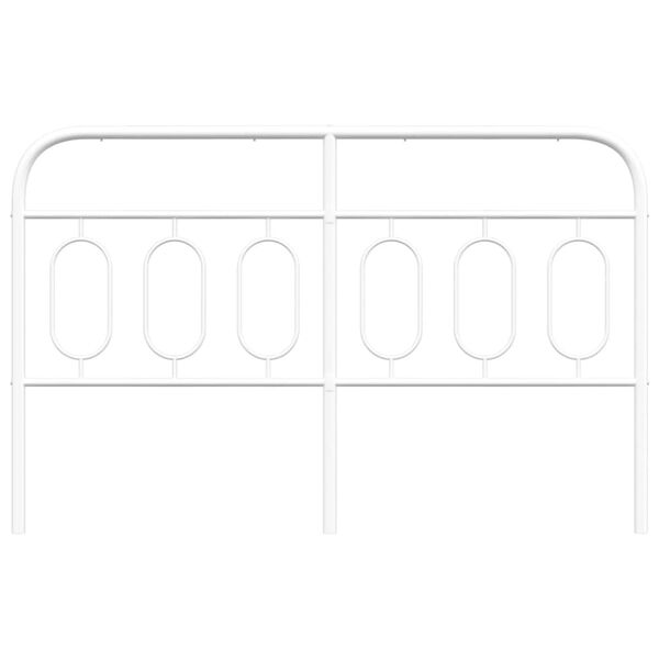 vidaXL Metal Replace Headboard White 140 cm