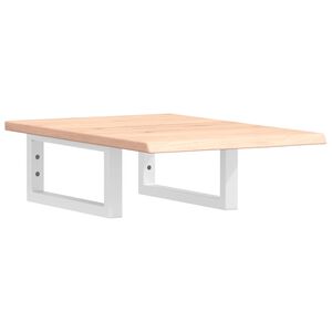 vidaXL Basin Shelf Wall Mounted Steel and Solid Wood Oak