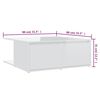 vidaXL Coffee Table High Gloss White 80x80x31 cm Engineered Wood