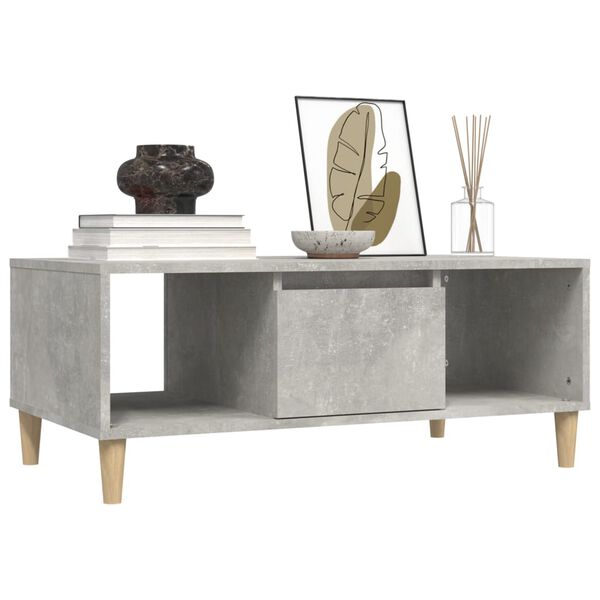 vidaXL Coffee Table Concrete Grey 90x50x36,5 cm Engineered Wood