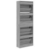vidaXL Shoe Cabinet Grey Sonoma 60x21x163.5 cm Engineered Wood