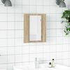 vidaXL LED Bathroom Mirror Cabinet Sonoma Oak 40x12x45 cm Acrylic