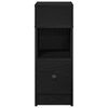 vidaXL Bedside Cabinets 2 pcs with Drawer Black 25x31x66 cm