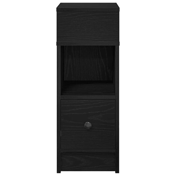 vidaXL Bedside Cabinets 2 pcs with Drawer Black 25x31x66 cm