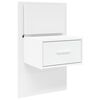vidaXL Wall-mounted Bedside Cabinet with LED Lights White