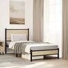 vidaXL Metal Bed Frame without Mattress Sonoma Oak 80x200 cm