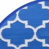 vidaXL Outdoor Carpet ARAKIL Blue &Oslash;160 cm PP