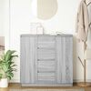 vidaXL Sideboard with Drawers Grey Sonoma 100.5x35x98.5 cm Engineered Wood