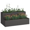 vidaXL Garden Planter Black 100 x 60 x 45 cm Cold-rolled Steel