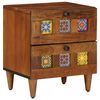 vidaXL Bedside Cabinet 2 pcs Brown 40 x 33 x 46 cm Solid Mango Wood