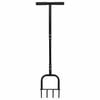 vidaXL Lawn Aerator Tool Black 95 x 27 cm Plastic
