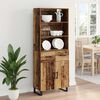 vidaXL Highboard Old Wood 69.5 x 34 x 180 cm Engineered Wood