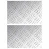 vidaXL Stair Tread Rectangular 2 pcs Silver 30 x 20 cm Aluminium
