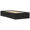 vidaXL Bed Frame without Mattress Black 90x200 cm Engineered Wood