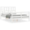 vidaXL Bed Frame without Mattress White 140x200 cm Solid Wood