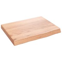 vidaXL Bathroom Countertop Light Brown 40x30x(2-4) cm Treated Solid Wood