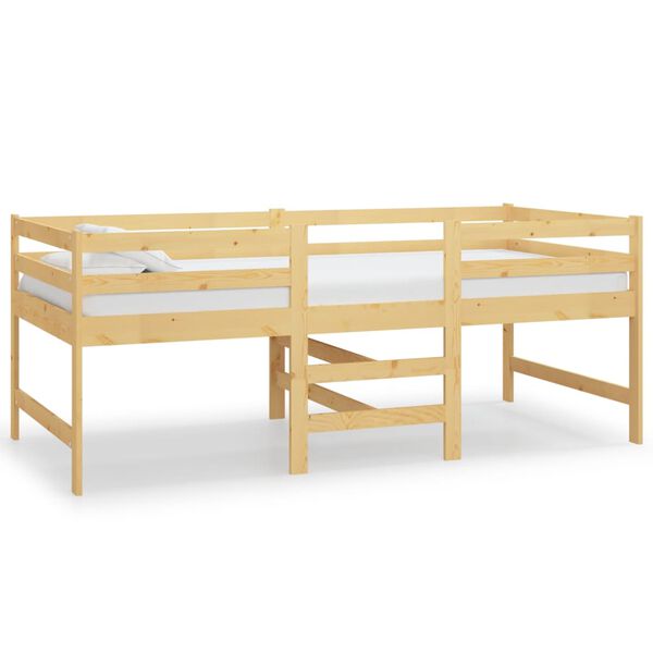 vidaXL Mid-high Bed without Mattress Solid Wood Pine 90x200cm