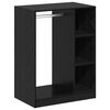 vidaXL Wardrobe with Shelf with Storage Black Oak 77 x 48 x 102 cm