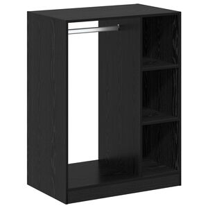 vidaXL Wardrobe with Shelf with Storage Black Oak 77 x 48 x 102 cm