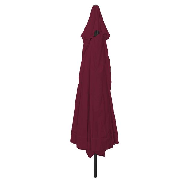 vidaXL Garden Parasol Bordeaux Red 395 x 395 x 245 cm
