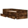 vidaXL Bed Frame with Drawers without Mattress Smoked Oak 90x190 cm Single