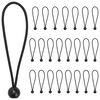 vidaXL Bungee Cords with Balls 24 pcs Black 4 mm x 22 cm Polypropylene