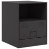 vidaXL Bedside Cabinets 2pcs Black 34.5x39x44 cm Steel