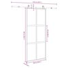 vidaXL Sliding Door with Hardware Set 90x205 cm Tempered Glass&Aluminium
