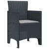 vidaXL Garden Chair 2 pcs Anthracite 53 x 49 x 85 cm PP