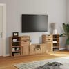 vidaXL 5 Piece TV Units with Storage ODDA Solid Wood Pine