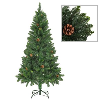 vidaXL Artificial Pre-lit Christmas Tree with Ball Set Green 150 cm