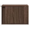 vidaXL Wall-mounted Bedside Cabinet with LED Lights Brown Oak