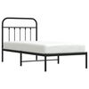 vidaXL Metal Bed Frame without Mattress with Headboard Black 80x200cm