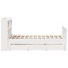 vidaXL Bookcase Bed without Mattress White 150x200 cm King Solid Wood Pine