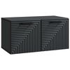 vidaXL Wall-Mounted TV Cabinet Black 59.5 x 31 x 30 cm Engineered Wood