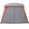vidaXL Camping Tent with Porch Dome 5-Person Grey and Orange Waterproof