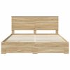 vidaXL Bed Frame with Drawer Sonoma Oak 200 x 200 cm Engineered Wood