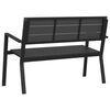 vidaXL Garden Bench Black 118 x 54 x 77cm Steel
