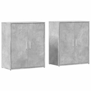 vidaXL Sideboards 2 pcs Concrete Grey 60x31x70 cm Engineered Wood