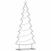 vidaXL Metal Christmas Tree with Stand Black 210 cm Steel