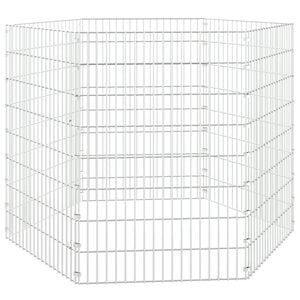 vidaXL Free Range Animal Enclosure 6-Panel 54x80 cm Galvanised Iron